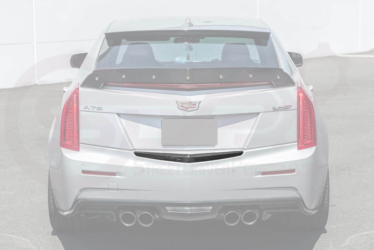 2016-2019 CADILLAC ATS / ATS-V COUPE or SEDAN  | CARBON FIBER REAR TRUNK DECKLID APPLIQUÉ INSERT TRIM REPLACEMENT